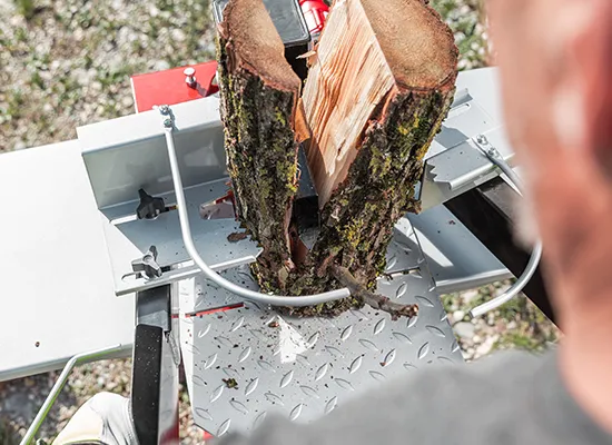 Дровокол | Дровокол AL-KO з дворучним управлінням і пристроєм для утримання деревини