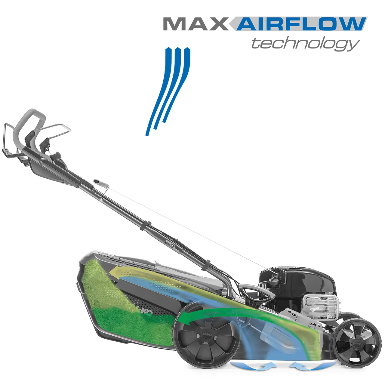 Газонокосарки | Поведінка потоку повітря AL-KO MaxAirflow